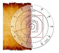 Byhoo Spell AOE Damage Marker for DND Area Effect Template - 1" Grid or Hex Tabletop Game Mat RPG Gaming Accessories for Dungeons and Dragons 5E Pathfinder and Other TTRPGs