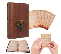 Byhoo Spellbook Cards Holder DND RPG Pocket Spell Book & Reference Card Holder, Tome of Recollection TTRPG Gaming Accessories for DND Beginner Master (60 Poker-Size Player Cards Included)