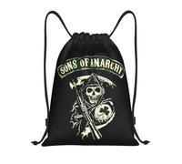 BYHSEPQ American TV SOA Bag Drawstring Backpack Sports Gym Sackpack String Bag for Yoga