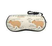 BYHSEPQ Anatomy Of A Capybara Eyeglass Glasses Case Women Men Soft Sunglasses Protective Box