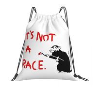 BYHSEPQ Banksy Its Not A Rat Race Backpacks Casual Portable Drawstring Bags Storage Bag Book Bags For Man Woman Students