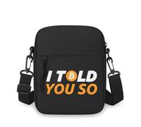 BYHSEPQ Bitcoin told you so crypto Men Crossbody Bag Single Shoulder Women Cartoon Anime Film Printing Design Unisex