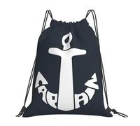 BYHSEPQ Captain's Anchor Backpacks Fashion Portable Drawstring Bundle Pocket Shoes Bag Book Bags For Man Woman Students