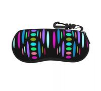 BYHSEPQ Colorful Ovals Paint Palette Patterns Shell Glasses Case Protector Sunglasses Box Women Men Soft Eyeglasses Bag Pouch