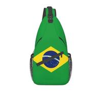 BYHSEPQ Cool Brazil Flag Sling Bag for Traveling Men's Chest Crossbody Backpack Shoulder Daypack