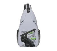 BYHSEPQ Cool Cute French Bulldog Crossbody Sling Backpack Men Funny Frenchie Pet Shoulder Chest Bag for Camping Biking
