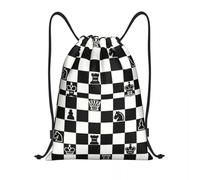 BYHSEPQ Custom Fashion Chess Drawstring Bags Women Men Lightweight Chessboard Game Sports Gym Storage Backpack