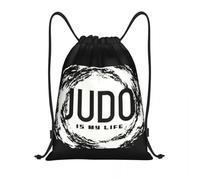 BYHSEPQ Custom Judo Is My Life Drawstring Bag for Shopping Yoga Backpacks Women Men Martial Art Sports Gym Sackpack