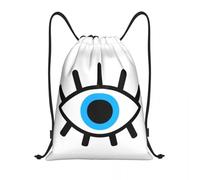 BYHSEPQ Custom Magic Eyes Charm Drawstring Backpack Bags Lightweight Black Evil Eye Amulet Boho Gym Sports Sackpack Sacks for Traveling