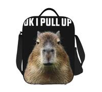 BYHSEPQ Custom Ok I Pull Up Capybara Insulated Lunch Bag for Women Cooler Thermal Lunch Box Office Work School