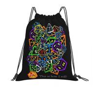 BYHSEPQ D&D (Dungeons And Dragons) - This Is How I Roll Backpacks Portable Drawstring Bundle Pocket Sports Book Bag For Man Woman School