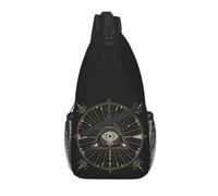 BYHSEPQ Evil Eye Mandala Art Sling Bag Men Fashion Hamsa Eyes Amulet Shoulder Crossbody Chest Backpack Travel Hiking Daypack
