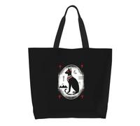 BYHSEPQ Fashion Cat Shopping Tote Bags Reusable Ancient Egyptian Goddess Grocery Canvas Shoulder Shopper Bag