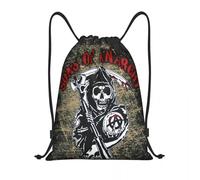BYHSEPQ Fear The Reaper SOA The Death Backpack Drawstring Soccer Bags Gym Bag String Sackpack for Travel