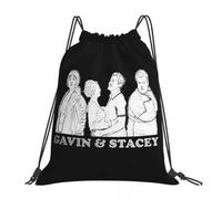 BYHSEPQ Gavin And Stacey Backpacks Casual Portable Drawstring Bundle Pocket Storage Bag Book Bags For Travel Students