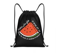 BYHSEPQ It's Not A Watermelon Arabic Drawstring Backpack Sports Gym Bag String Sackpack for Hiking
