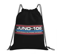 BYHSEPQ Juno 106 Analog Programmable Polyphonic Synthesizer Synth 80s Backpacks Drawstring Bundle Pocket Bag Book Bags For Travel School