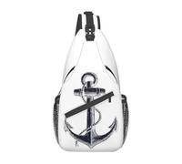 BYHSEPQ Nautical Anchor Sling Chest Bag Customized Sailor Adventure Crossbody Shoulder Backpack for Men Cycling Camping Daypack