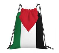 BYHSEPQ Palestine Flag Backpacks Casual Portable Drawstring Bags Drawstring Bundle Pocket Storage Bag BookBag For Travel School