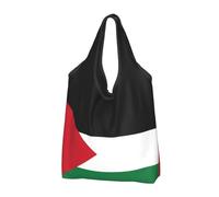 BYHSEPQ Reusable Palestine Palestinian Pattern Shopping Bags for Groceries Foldable Grocery Bags Washable Large Tote Bags