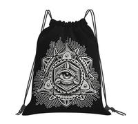 BYHSEPQ Sacred Trinity Eye BW Backpacks Multi-function Portable Drawstring Bags Sports Bag Book Bags For Man Woman Students