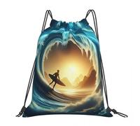 BYHSEPQ The Magical World Of Surfing Backpacks Multi-function Portable Drawstring Bags Storage Bag Book Bags For Man Woman Students