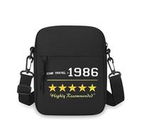 BYHSEPQ Time travel review stars highly recommended Men Crossbody Bag Single Shoulder Women Cartoon Anime Film Printing Design Unisex