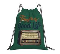 BYHSEPQ Vintage Running Into The Good Life Backpacks Fashion Portable Drawstring Bags Sundries Bag Book Bags For Travel Students