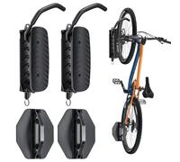 BYHUME Bike Rack Garage,Bike Wall Mount, 150° Swivel & Space-Saving Vertical Bike Hangers for Storage, Sturdy Bike Stand Holds Up to 66lbs, Easy to Install, 2 Pack
