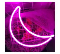 Byicoo Hanging Art Neon Signs Neon Signs LED Moon for Star Light Wall Bedroom Living Room Home Decor Lamp Night(Neon-3)