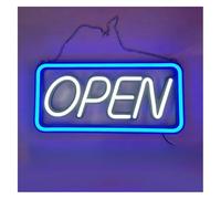 Byicoo Hanging Art Neon Signs Soothing Ambient Light, Open Neon Signs with Adjustable Brightness, Commercial Lights