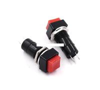 BYINGS 100PCS PBS-12A 12mm ON-OFF Square Self Lock Push Button Switch 250VAC 1A