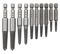 BYINGS 10pc Hexagonal Shank Broken Head Screw Extractor Screw Broken Head Screwdriver for Taking Out Electric Drill Tool Set