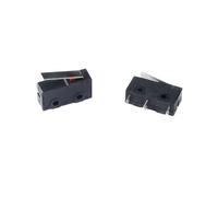 BYINGS 10Pcs Mi-ni MicroLimit Switch NO NC 3 Pins PCB Terminals SPDT 5A 125V 250V 29mm Roller Arc lever Snap Action Push Microswitches