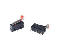 BYINGS 10Pcs Mi-ni MicroLimit Switch NO NC 3 Pins PCB Terminals SPDT 5A 125V 250V 29mm Roller Arc lever Snap Action Push Microswitches