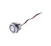 BYINGS 12/16/19/22/25/30mm IP68 Momentary Ring Led Illuminated Metal Piezo Touch Switch 3V5V12V24V110V220V