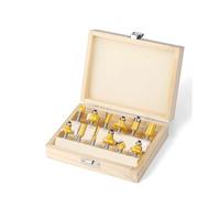 BYINGS 12pcs 1/4in 1/2in 6mm 8mm Shank Router Bit Set Woodworking Tools Milling Cutters Trimming Straight Corner Beading Bits