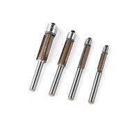 BYINGS 1PC 6mm 6.35mm Shank Three-Blade Double Bearing Flush Trim Bit Router Bit Professional Woodworking Milling Cutter For Wood Bit