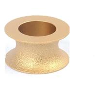 BYINGS 1PC Bore 20mm Dia 3inch/75mm Dry Vacuum Brazed Diamond Grinding Wheel Demi-bullnose Edge Profile Grinding Disc Marble Granite