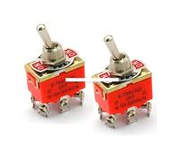 BYINGS 1Piece Power Switch E-TEN1322 15A 250V AC 6PIN ON-OFF-ON 12mm Toggle Switch/Rocker Switch