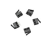 BYINGS 5pcs/lot black small/m-icro switch camera switch reset detection stroke limit miniature 3-foot straight foot handle m-ini
