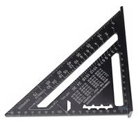 BYINGS 7'' /12" Rafter Square Carpenter Measuring Layout Tool Alloy Metal Triangle Ruler Protractor For Woodworking And Carpentry