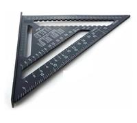BYINGS 7'' /12" Rafter Square Carpenter Measuring Layout Tool Alloy Metal Triangle Ruler Protractor For Woodworking And Carpentry