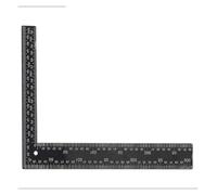 BYINGS L Shape Ruler Square DIY PU Leather Handmade Sewing Rulers Handmade Sewing Measuring Layout Tools Leathercraft Black Tempered