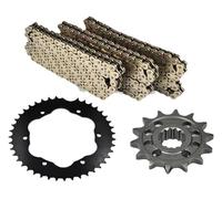 BYINGS Motorcycle Front Rear Sprocket Chain Set 525 Kit Compatible With 1200S 1200 1198 Diavel1099 Steetfighter1098R 1098S(15T.43T.525 x-ring)