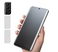 BYIUIHS 2+2 Pack Matte Screen Protector for Samsung Galaxy S24 Ultra, 2PCS Soft Plastic Film + 2 Pack Clear Camera Lens Protector