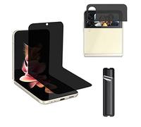 BYIUIHS 3 Pack Privacy Screen Protector Suit for Samsung Galaxy Z Flip 4 5G 2022,Anti-Peep 1PCS Outside +1PCS Inside +Side Protector Film