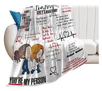 BYIYGSL Greys Anatomy Flannel Blanket,Super Soft Warm Fluffy Lightweight Reversible Couch Sofa and Bed Fleece Blankets,Perfect for Gift Children and Adult (Size : 80 * 120cm)