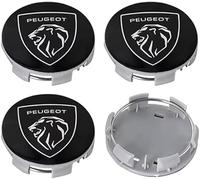 byjgs 4 Pcs Car Wheel Centre Hub Caps for Peugeot 205 65mm, Wheel Hub Covers with Logo Sunscreen Waterproof Accessories,C