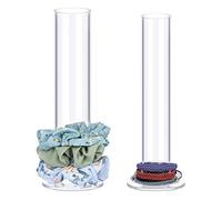 ByKen Jewelry 2PCS Acrylic Scrunchie Holder Organizer?Hair Ties Display stand,Organizer for Bracelets Bangle Watchs
